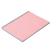 Carnet Monogramme Rose Minimaliste Élégant (Côté gauche)