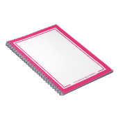 Carnet Monogramme Rose Nom (Côté Droit)