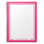 Carnet Monogramme Rose Nom (Devant)