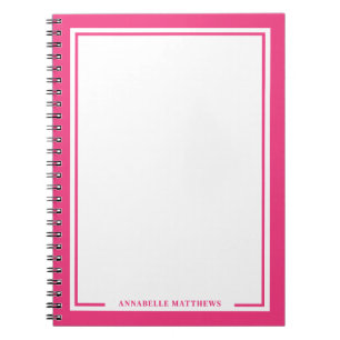 Carnet Monogramme Rose Nom