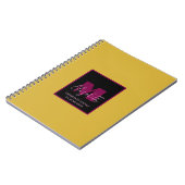 Carnet Monogramme rose or clair Nom personnalisé (Côté gauche)