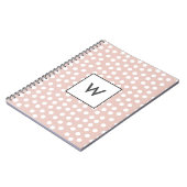 Carnet monogramme rose pâle (Côté gauche)