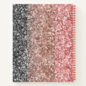 Carnet Monogramme rose Parties scintillant et étincelle O (Dos)