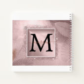 Carnet Monogramme rose Parties scintillant or (Dos)