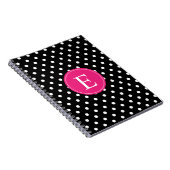 Carnet Monogramme rose point noir (Côté Droit)