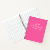 Carnet Monogramme rose professionnel - Première entrepris (Intérieur)