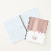 Carnet Monogramme Rose tendance Pink Gold (Intérieur)