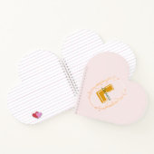 Carnet Monogramme rose vierge simple féminin moderne (Intérieur)