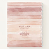 Carnet Monogramme rose vif pour fille Personnalisé Votre (Dos)