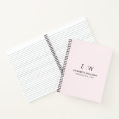Carnet Monogramme rose vif professionnel - Entreprise ini (Intérieur)