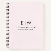 Carnet Monogramme rose vif professionnel - Entreprise ini (Devant)
