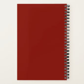 Carnet Monogramme rouge professionnel 5,5 x 8,5 spirale (Verso)