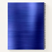 Carnet Monogramme Royal Bleu Métallique Brossé (Dos)