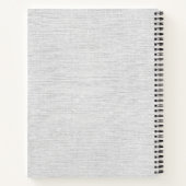Carnet Monogramme Rustique Gris Linge Élégant Script (Dos)
