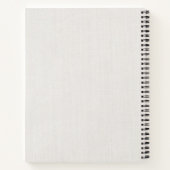 Carnet Monogramme Rustique Linge blanc Élégant Script (Dos)