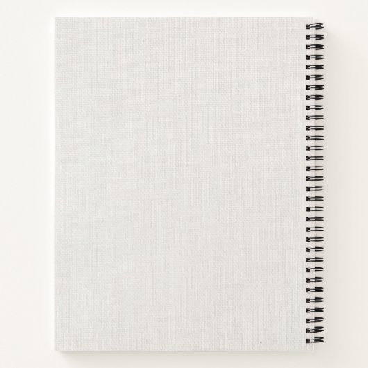 Carnet Monogramme Rustique Linge blanc Élégant Script (Dos)