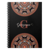 Carnet Monogramme Safari Sunset Bohemian Dot Mandala (Devant)