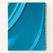 Carnet Monogramme sarcelle abstrait (Dos)