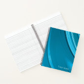 Carnet Monogramme sarcelle abstrait (Intérieur)