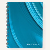 Carnet Monogramme sarcelle abstrait (Devant)