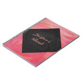 Carnet Monogramme saumon Swirl (Côté gauche)