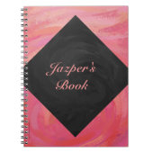 Carnet Monogramme saumon Swirl (Devant)