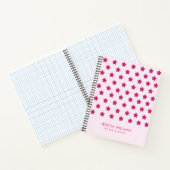 Carnet Monogramme scintillant rose vif mignon (Intérieur)