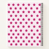 Carnet Monogramme scintillant rose vif mignon (Dos)