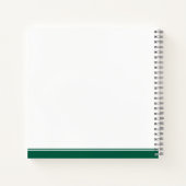 Carnet Monogramme Script Emerald Green (Dos)