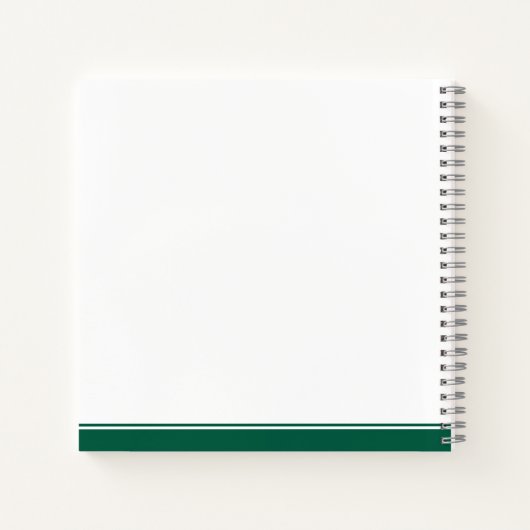 Carnet Monogramme Script Emerald Green (Dos)