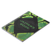 Carnet Monogramme Serpent vert et noir (Côté gauche)