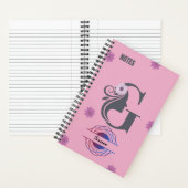 Carnet Monogramme Silhouette - Nommé avec la lettr (À l'intérieur)