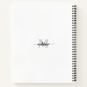 Carnet Monogramme Silver Blanc noir personnel (Dos)