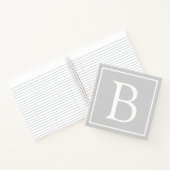Carnet Monogramme simple gris clair (Intérieur)