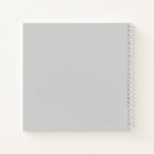 Carnet Monogramme simple gris clair (Dos)