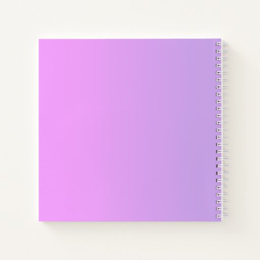 Carnet Monogramme simple | Ombre subtil rose/violet (Dos)