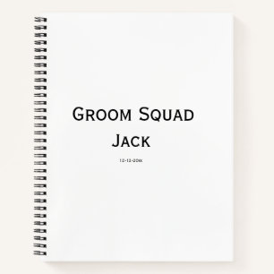 Carnet monogramme simple personnalisé ajoutez votre nom m