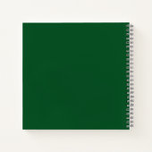 Carnet monogramme simple vert foncé (Dos)