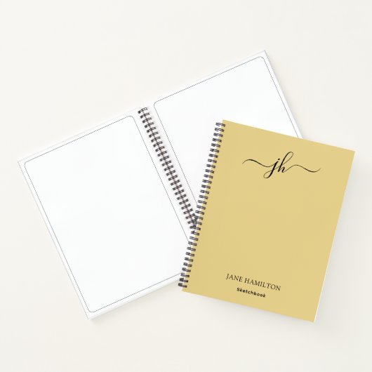 Carnet Monogramme Sketchbook Jaune (Intérieur)