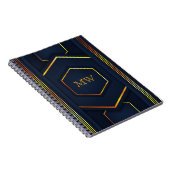 Carnet Monogramme stylé géométrique moderne (Côté Droit)
