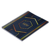 Carnet Monogramme stylé géométrique moderne (Côté gauche)