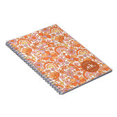 Carnet Monogramme super Retro Orange Florals (Côté Droit)