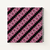 Carnet Monogramme Sur Couvre Douce Fractée Rose Et Noire (Dos)