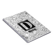 Carnet Monogramme sur mesure scientifique - Lettre D (Côté Droit)