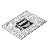 Carnet Monogramme sur mesure scientifique - Lettre D (Côté gauche)