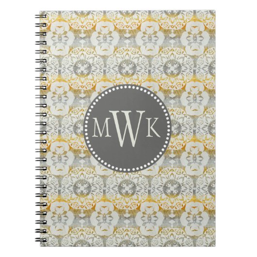 Carnet Monogramme | Tapestry Rosette II (Devant)