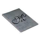 Carnet Monogramme Toscan Ardoise Faux Finition (Côté Droit)