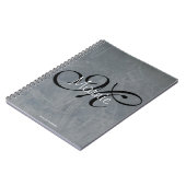 Carnet Monogramme Toscan Ardoise Faux Finition (Côté gauche)