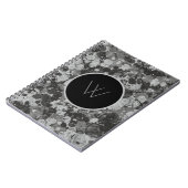 Carnet Monogramme Tourbillon de Marbre Noir et Blanc Mode (Côté gauche)