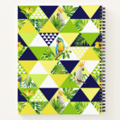 Carnet Monogramme Trendy Cockatoo Parrot Floral (Dos)